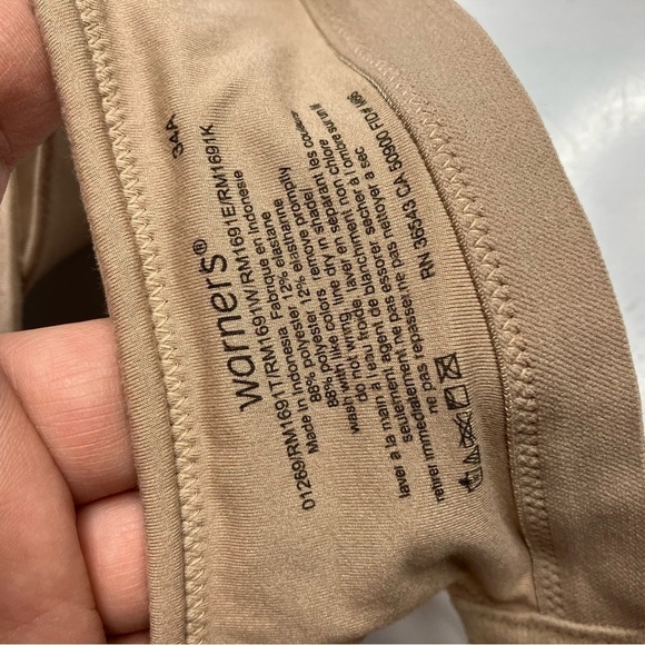 Warners tan soft bra wire free lightly lined size 34A - Picture 4 of 4